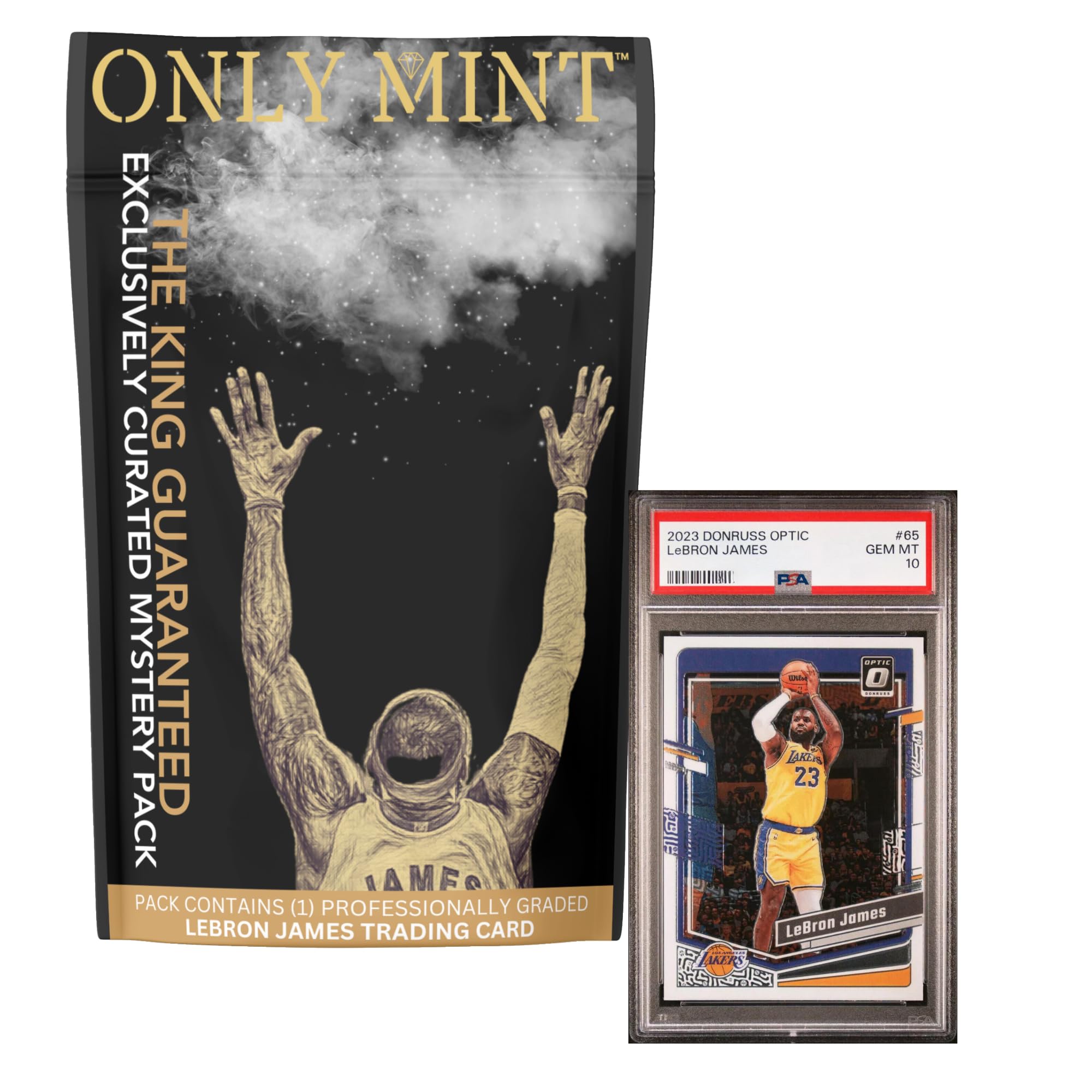 Ultimate Graded Lebron James NBA Card 8-10 Mint Guaranteed | Only The G.O.A.T. in Each Mystery Booster Pack | Basketball Cards Grades by PSA BGS SGC CGC | Blind Bag Contains 1 Lebron Card