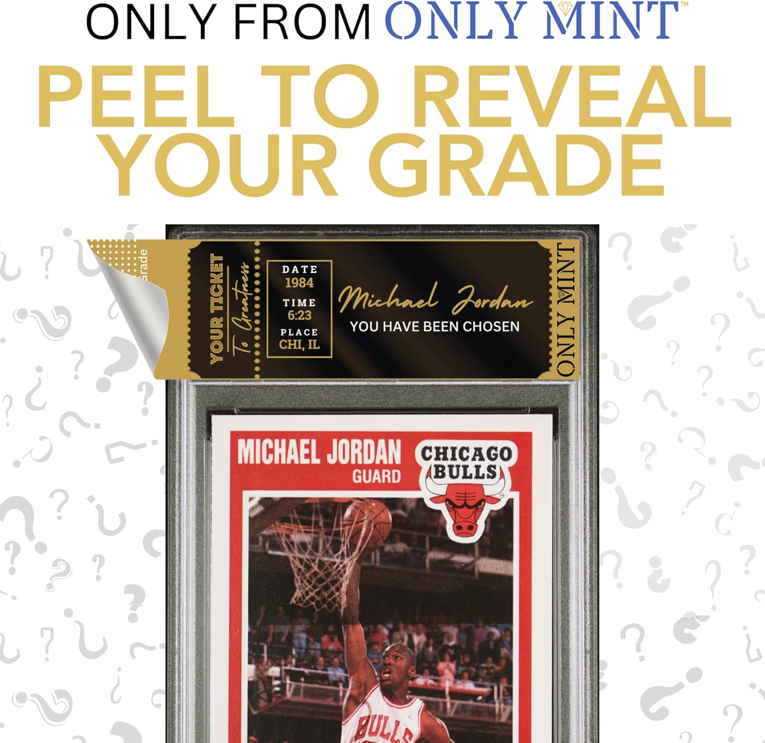 Ultimate Guaranteed Graded Mint 8-10 Michael Jordan Graded Card Mystery Booster Pack 8-10 Air Jordan in Every Pack | Basketball Card Grade by PSA BGS SGC CSG | Blind Bag Contains 1 Graded MJ